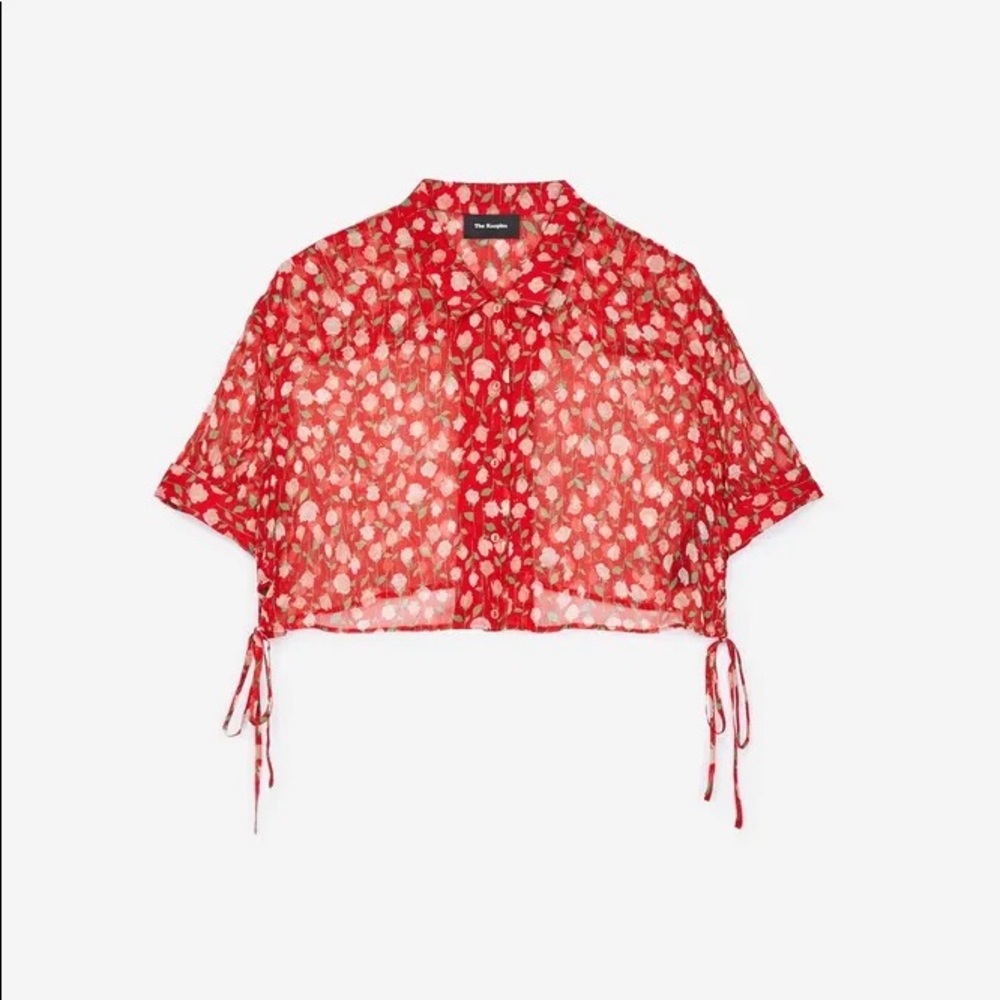 The Kooples | Cropped Shirt With Rosa Rossa Print